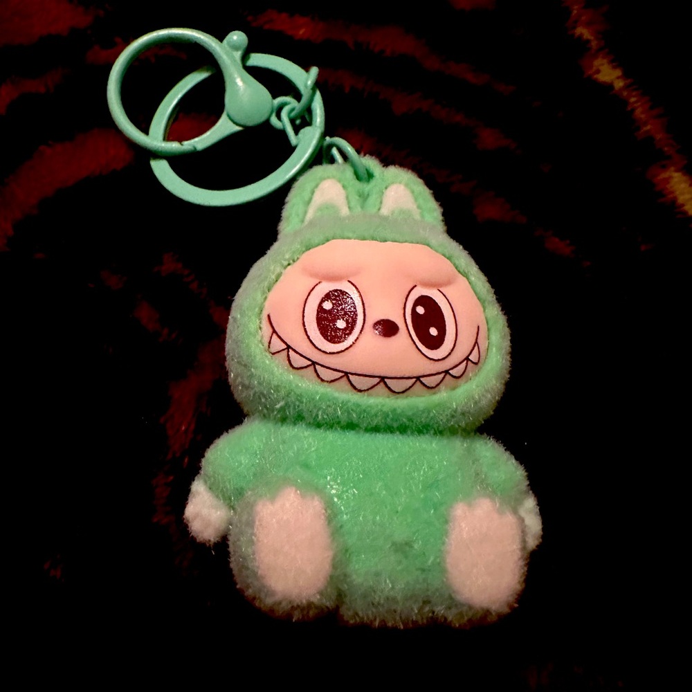 Nwot Mint Green Labubu Fuzzy Keychain